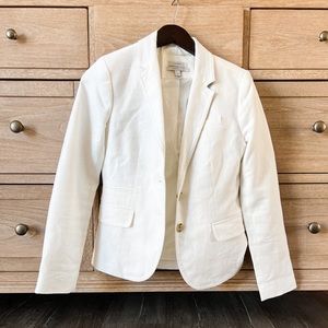 J.Crew school boy white linen blazer - size 0